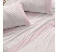 Burrito Blanco Set di Lenzuola, Cotone, 50% Poliestere, Corallo, Ancho de 80 cm