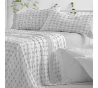 Burrito Blanco Set di Lenzuola, Cotone, 50% Poliestere, Grigio, Ancho de 90
