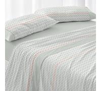 Burrito Blanco Set di Lenzuola, Cotone, 50% Poliestere, Menta, Ancho de 105