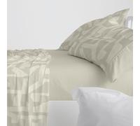 Burrito Blanco Set di Lenzuola, Cotone, 50% Poliestere, Muschio, Ancho de 200