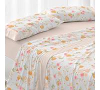 Burrito Blanco Set di Lenzuola, Cotone, 50% Poliestere, Pesca, Ancho de 180