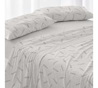 Burrito Blanco Set di Lenzuola, Cotone, 50% Poliestere, Pietra, Ancho de 90