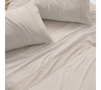 Burrito Blanco Set di Lenzuola, Cotone, 50% Poliestere, Sabbia, Ancho de 200