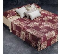 BURRITO BLANCO Set di Lenzuola, Cotone, Rosso, 135x190/200 cm