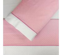 Burrito Blanco | Set di lenzuola, letto da 105 cm (+ misure disponibili) | poliestere 50% cotone 50% | facile stiratura | design 238 rosa