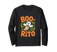 Burrito Fantasma Boo-Rito Divertente per Halloween Maglia a Manica