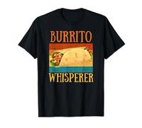 Burrito Whisperer Divertente Retro Vintage Messicano Amante del Cibo Maglietta