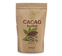 Burro di Cacao - 500g - Spremuto a Freddo - non Raffinato - Theobroma Cacao - per Uso Alimentare in Ricette Dolci, per Creme Fatte in Casa Corpo, Viso e Labbra