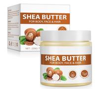Burro di karitè biologico per cosmetici 220 g, burro di karitè e burro di karitè di alta qualità per la cura della pelle e dei capelli, spremuto a freddo, non raffinato e versatile, per la cura