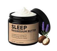 Burro di magnesio per il sonno, con profumo aromaterapico calmante, 100 ml, lozione al magnesio, creme per corpo, crema rilassante notturna profumata collo, piedi, caviglie gambe per donne e uomini