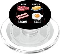 Burro Di Manzo Uova Di Pancetta Carnivoro Dieta BBBE Mangiatori di carne PopSockets PopGrip per MagSafe