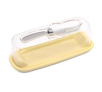 Burro Dish with Lid - Vassoio per burro con taglierina e base per servire | Porta formaggio trasparente | Freshness Keeping Container for Fridge Countertop Farmhouse Home Kitchen Daily Use