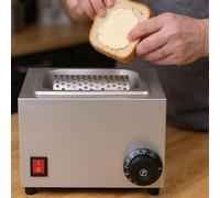 Burro elettrico in acciaio inox, temperatura regolabile | Apparecchio da cucina compatto con compatibilità globale di tensione per cucinare comodamente ovunque
