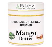 Burro organico Raw Mango 100% puro, naturale e non refined| idratante per viso, corpo e capelli | 1 LBS/450 GM Avory/White Grade A | Creams, balms, lozioni, soaps | Softens Dry & Tough Skin