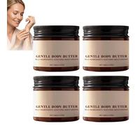 Burro per il corpo con curcuma e olio di cocco, idratazione intensa, lozione per il corpo rassodante arricchita con olio di cocco, crema idratante e nutriente per la pelle secca. 4 pezzi