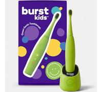 Burst Spazzolino elettrico per bambini e bambini (verde), setole morbide, timer di due minuti, batteria ricaricabile, manico in silicone facile da impugnare, 2 modalità per sorrisi sani, età 3+