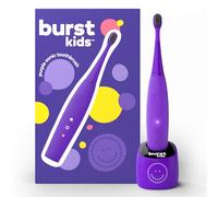 Burst Spazzolino elettrico per bambini e bambini (viola), setole morbide, timer di due minuti, batteria ricaricabile, manico in silicone facile da impugnare, 2 modalità per sorrisi sani, età 3+