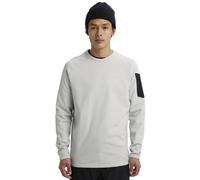 Burton Baker Stretch Fleece Crewneck M - felpa in pile - uomo M Light Grey/Black man Heiq Fresh,Bluesign