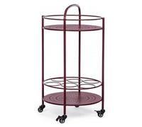 Yes Everyday Carrello Per Bottiglie In Acciaio Rosso Bordeaux