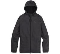 Burton Crown weatherproof M - felpa in pile con cappuccio - uomo S Black/Grey man Recycled Materials,Bluesign