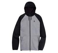 Burton Crown weatherproof M - felpa in pile con cappuccio - uomo M Grey/Black man Recycled Materials,Bluesign