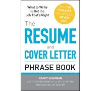 Burton Jay Nadler Nancy Schum The Resume and Cover Letter Phrase Bo (Tascabile)