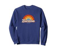 Burton Michigan MI Vintage Rainbow Retro anni '70 Felpa