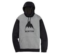 Burton Oak Felpa Con Cappuccio, Uomo, Gray Heather/True Black, S