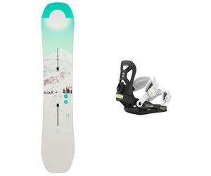 Burton - Snowboard all mountain - Pack Feelgood Smalls 2027 in Legno - Blu