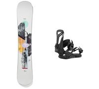 Burton - Snowboard all mountain - Pack Hideaway 2026 per Donne in Legno - Bianco