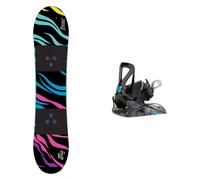 Burton - Snowboard - Set Mini Grom 2024 in Legno - Nero
