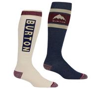 Burton Week-End Midweight 2 Pacco Herren-Skisocken Calze Snowboard Blu/Beige