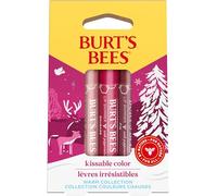 Burt's Bees Confezione Regalo Donna, Lucidalabbra Idratante in 3 Tonalità, Peonia, Rabarbaro e Fico, Confezione Natalizia Kissable Colour, 3x2,6 g