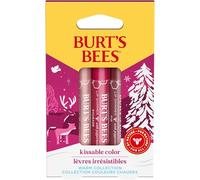 Burt's Bees Confezione Regalo Donna, Lucidalabbra Idratante in 3 Tonalità, Peonia, Rabarbaro e Fico, Confezione Natalizia Kissable Colour, 3x2,6 g