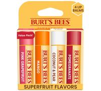 Burt's Bees Lip Balm - Moisturizer rosa per labbra del pacchetto della noce di cocco del mango del pompelmo & della pera e del melograno con i tu