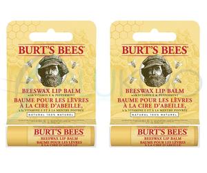 Burts Bees Moisturising Beeswax Lip Balm Blister - Confezione da 2 (4,25 g ci...