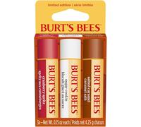 Burt's Bees Set Balsami Labbra, Cranberry Spritz, Caramello Salato, Biscotto Zuccherato, 3 Pezzi, 3 x 4,25 g