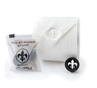 BURU SOLUTIONS Timbro per carta igienica Royalty (Fleur de Lis) - Aggiungi un tocco personale unico all'arredamento del tuo bagno! Migliora l'arredamento della tua casa. Ideale per pulizie, hotel,