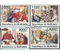 Burundi 2186-2189 (Completa. Edizione) MNH ** MNH 2011 Papa Benedetto XVI (Francobolli per i Collezionisti) Cristianesimo