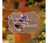 Burundi Ornamento natalizio architettura mappe edificio arte scenica ricordo unico dischi acrilici trasparenti famosi luoghi di riferimento della città poster ciondolo per albero di Natale decorazione