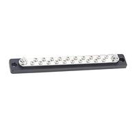 Bus Bar Terminal Block 20 Position 2 Stud | 150A DC / 130A AC High Current Brass Connector | Oxidation Protected for Truck/Boat/Bus Electrical Systems | 300V AC & 48V DC Rating