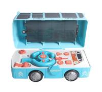 Bus Giocattolo con Volante con Suoni e Interattivo Educativo a Batteria | Simulazione Guida Auto Giochi Sensoriali per Bambini Bambine Casa Scuola Classe Viaggio Preschool