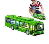 Bus Giocattolo Per Bambini: Veicolo Da Gioco Grande Che Funziona A Batterie, Modello Di Diligenza Urbana, Musica E Luce, Porte Che Possono Essere Aperte | Giocattolo Interattivo Educativo Per Festa Di