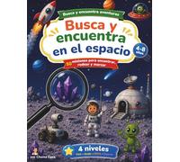 Busca y Encuentra en el Espacio: Libro infantil con astronautas, planetas y objetos escondidos - 50 retos de búsqueda progresiva