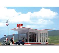 BUSCH 1005 Scala HO Stazione di rifornimento benzina ESSO anni 50