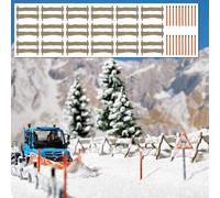 Recinzioni In Legno Reale E Pali Di Neve OO/HO Gauge Busch 1120