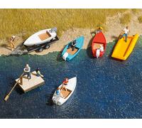 BUSCH 1157 Scala HO Set barche a motore per lago/mare (in diversi colori)