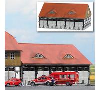 Busch 1451 - 1/87 / H0 Garage Dei Vigili Del Fuoco »Schwenningen« - Nuovo
