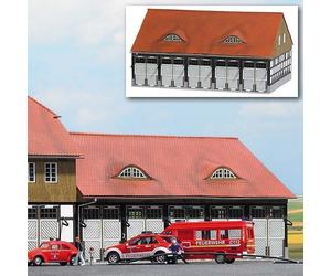 Busch 1451 - 1/87 / H0 Garage Dei Vigili Del Fuoco »Schwenningen« - Nuovo