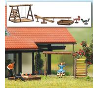BUSCH 1485 Scala HO Attrezzature in legno per parco giochi